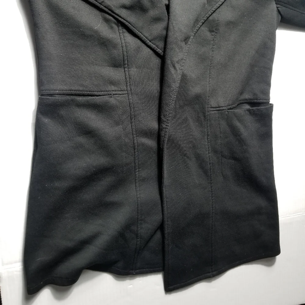 MAX STUDIO WOMEN'S BLACK LONG BLAZER CARDIGAN SIZE SMALL - Picture 9 of 15